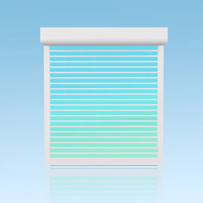 Volet roulant transparent lames 90 motorisé 