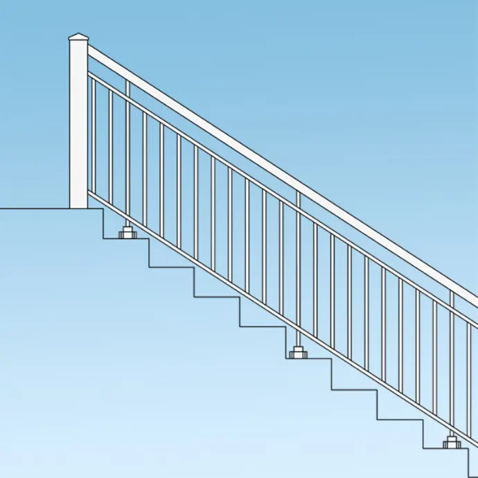 Garde-Corps barraudé rampant