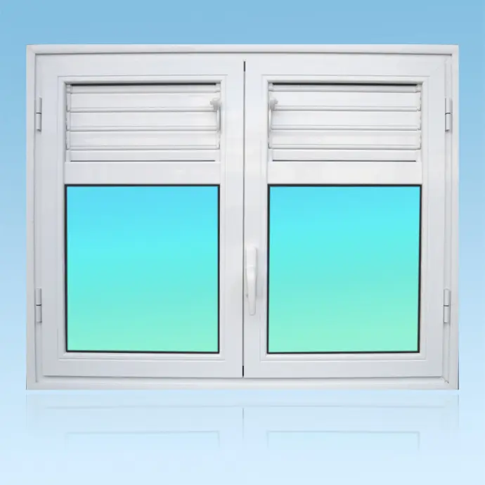 Fenêtre 2 battants + 3 lames de ventilation