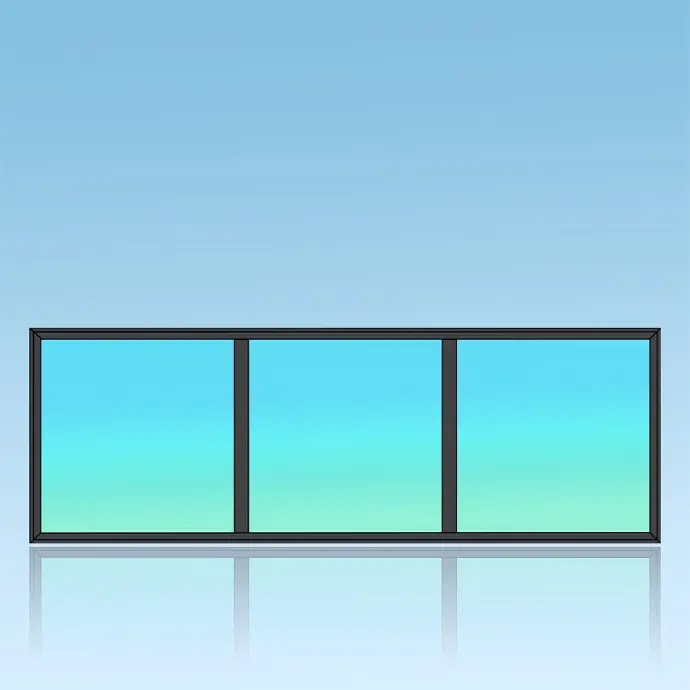 Chassis fixe 3 divisions 3 horizontales 1 verticale