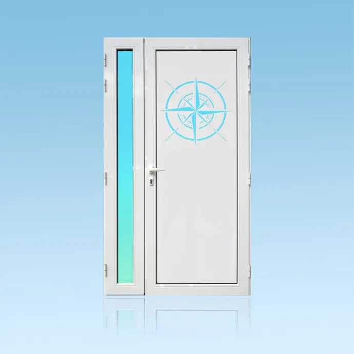 Porte décor 2 battants Rose des vents