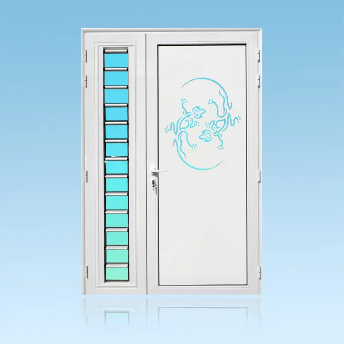 Porte décor 2 battants Mabouya + jalousie