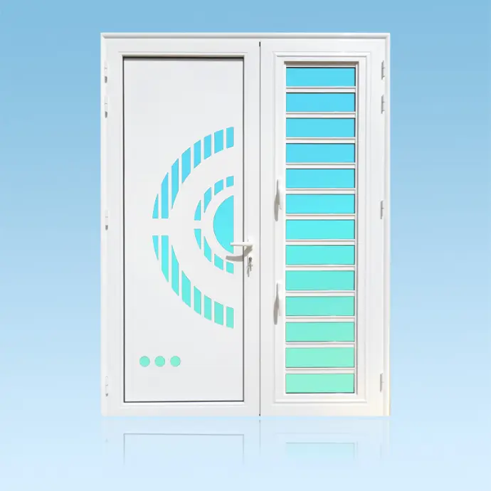 Porte décor 2 battants Zelta + jalousie