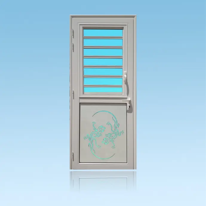 Porte décor 1 battant Mabouya + jalousie