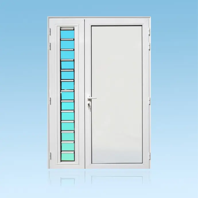 Porte décor 2 battants Minimal + jalousie