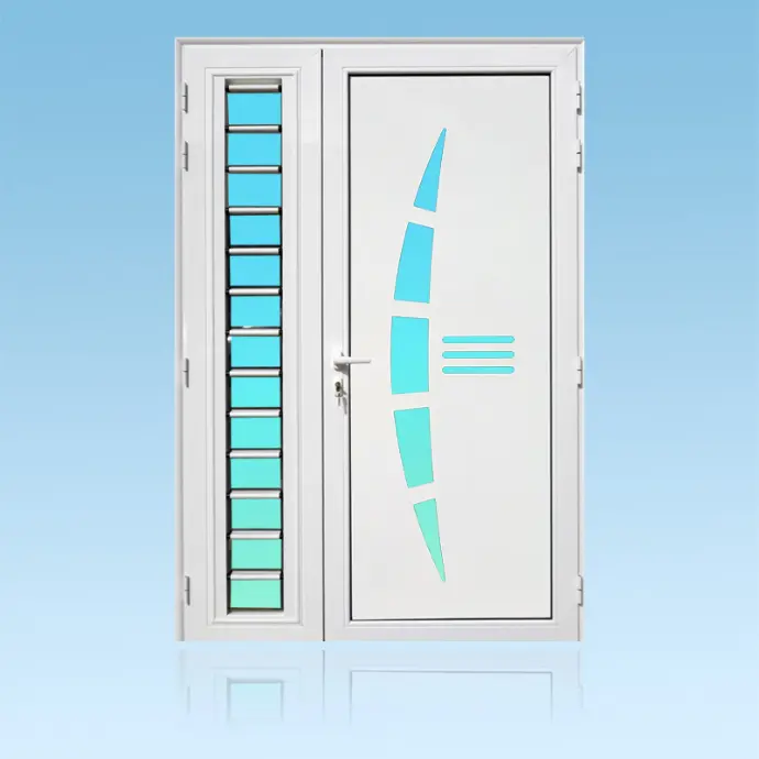 Porte décor 2 battants Virgin + jalousie