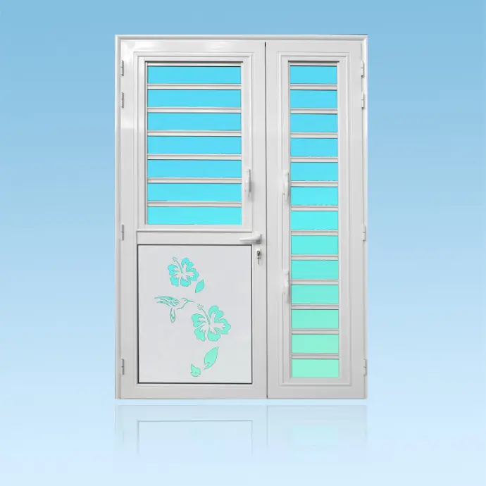 Porte décor 2 battants Colibri + jalousies