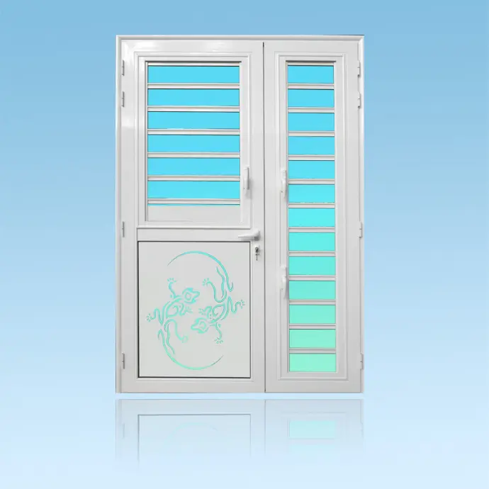 Porte décor 2 battants Mabouya + jalousies