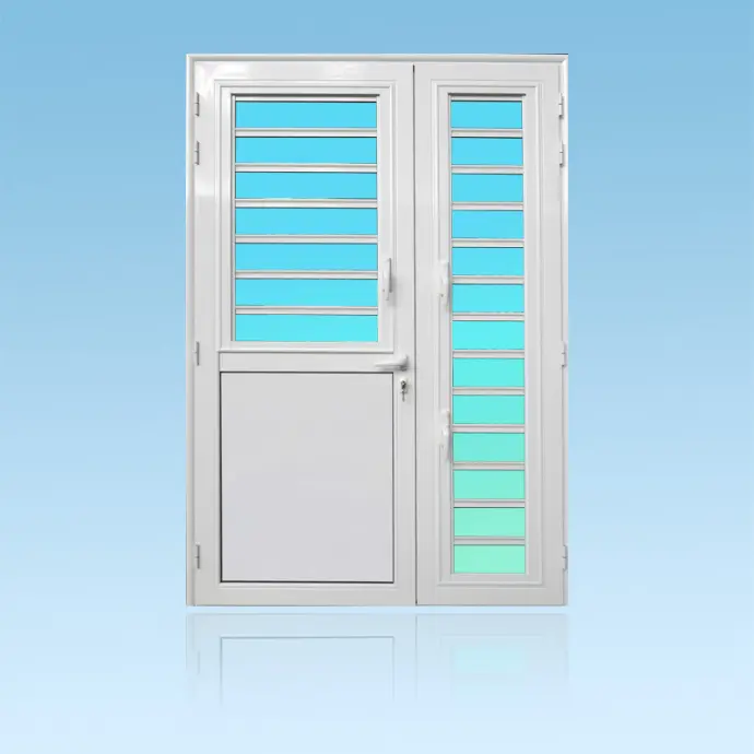 Porte décor 2 battants Minimal + jalousies