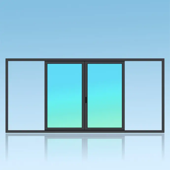 Coulissant applique 2 vantaux 1 rail