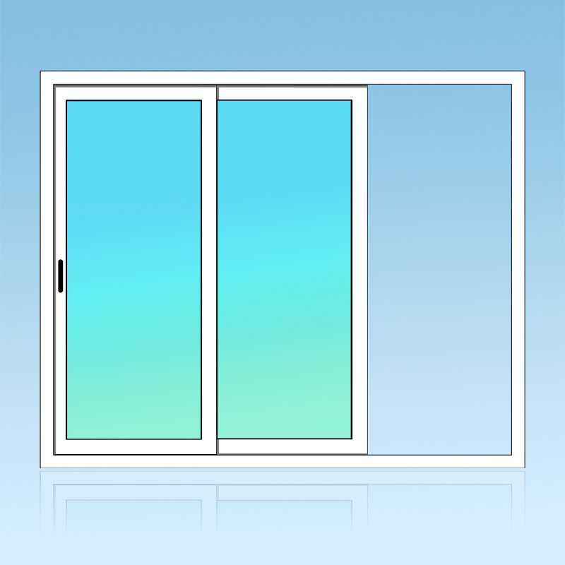 Coulissant applique 2 vantaux 2 rails