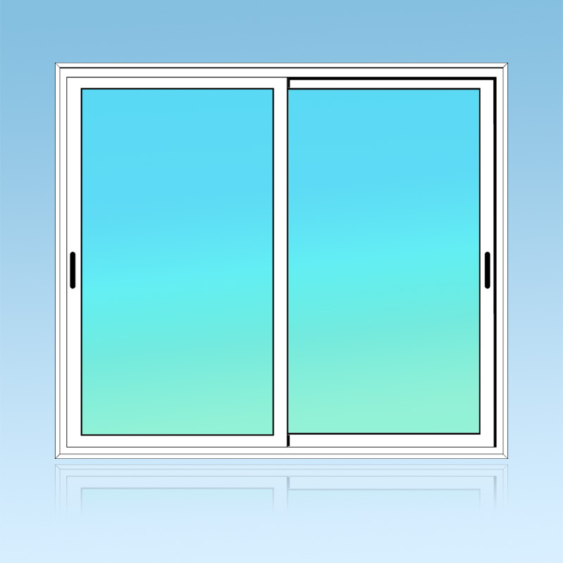 Coulissant porte 2 vantaux 2 rails