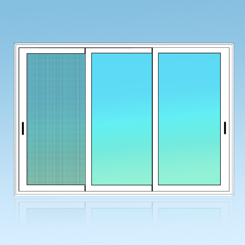 Coulissant porte 3 vantaux 4 rails + moustiquaire