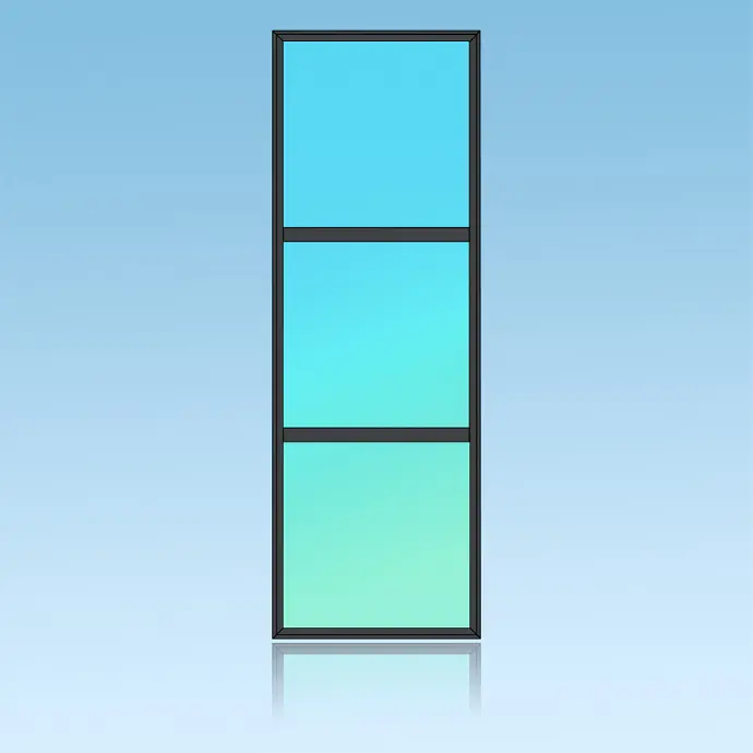 Châssis fixe 3 divisions 1 horizontale 3 verticales