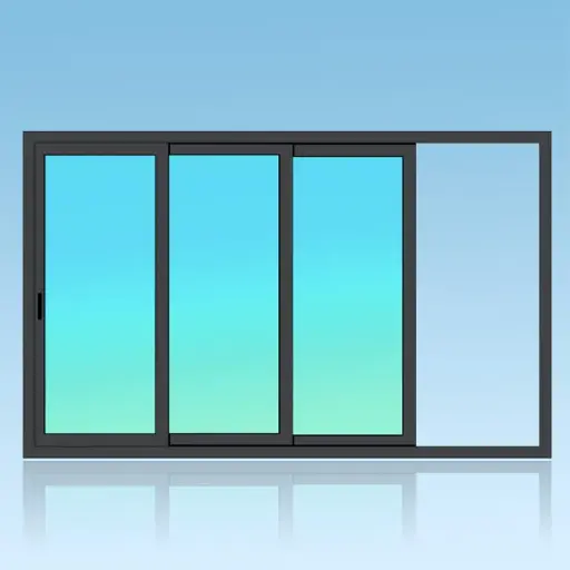 [CA33] Coulissant applique 3 vantaux 3 rails