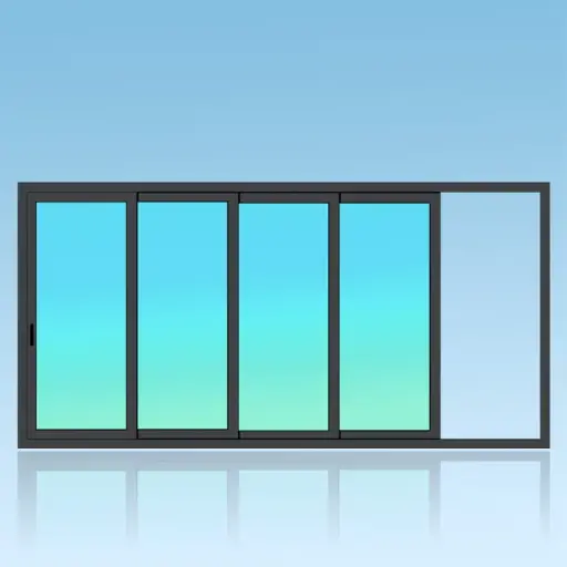 [CA44] Coulissant applique 4 vantaux 4 rails