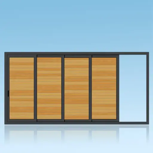 [VOC44] Volet coulissant 4 vantaux 4 rails