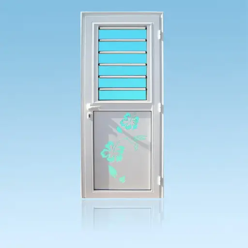 [PS15COL] Porte décor 1 battant Colibri + jalousie