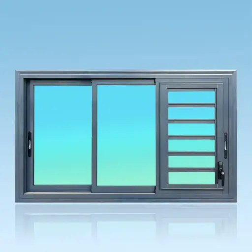 [CF33J] Coulissant fenêtre 3 vantaux 3 rails + jalousie