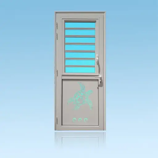 [PS15TOR] Porte décor 1 battant Tortue + jalousie