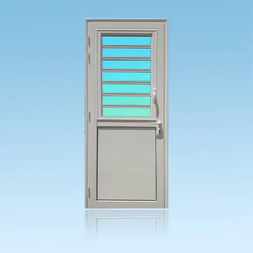 [PS15MIN] Porte décor 1 battant Minimal + jalousie