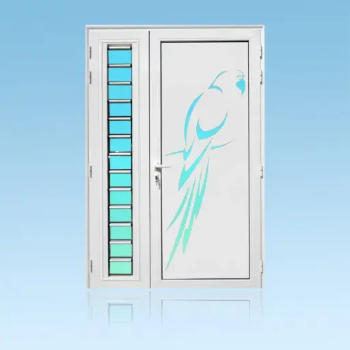 [PS21ARA+J] Porte décor 2 battants Ara + jalousie