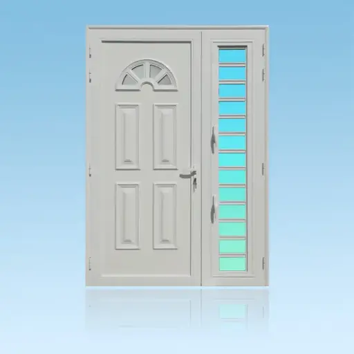 Porte décor 2 battants Florida + jalousie