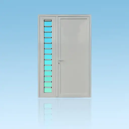 Porte décor 2 battants Geometric + jalousie
