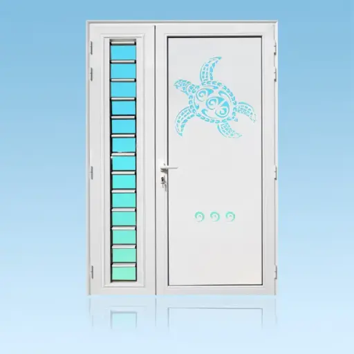 Porte décor 2 battants Tortue + jalousie