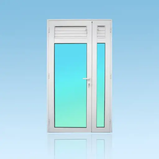 Porte 2 battants tierce + lames de ventilation