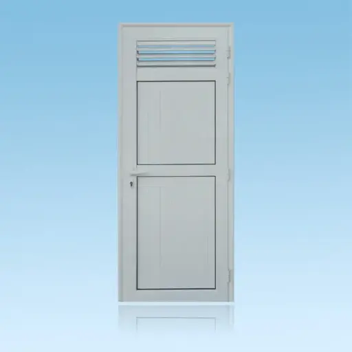 [VE12T] Volet porte 1 battant + traverse + lames de ventilation