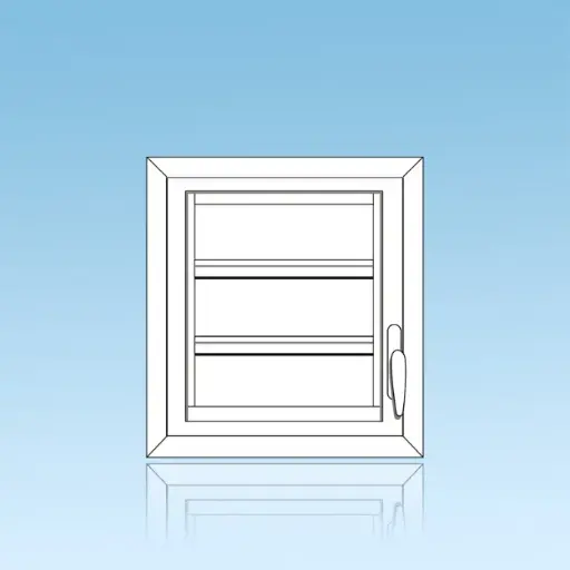 [JA1A] Jalousie 1 division lames aluminium