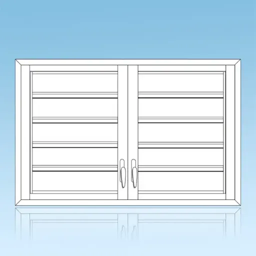 [JA2A] Jalousie 2 divisions lames aluminium
