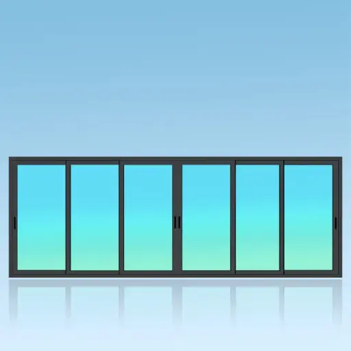 [CP63] Coulissant porte 6 vantaux 3 rails