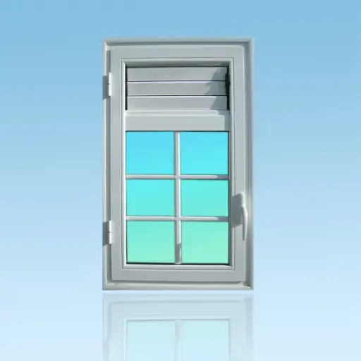 [OF14] Fenêtre 1 battant + lames de ventilations