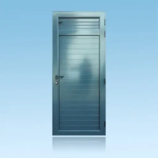 Porte pleine 1 battant + lames de ventilation