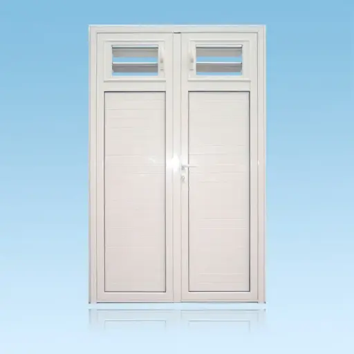 Porte 2 battants pleins + jalousies