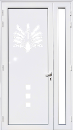 [PS21] Porte d'entrée à la francaise 2 vantaux panneaux décor